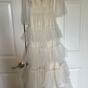 MABLE Tulle Maxi Ruffle Dress White Photo 1