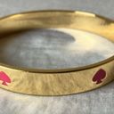 Kate Spade : Pink & Gold tone “Spot the Spade” bangle/bracelet- 6 pink spades Photo 6