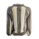 The Row Stone gray taupe and cream striped scoop neck light weight pullover sweater Photo 3