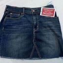 Levi’s Levi's Womens Raw Edge Straight Denim Jean Mini Skirt Blue Medium Wash Size 8 Photo 0