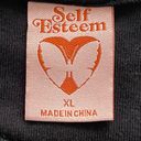 Self Esteem Black Y2K Black Yin Yang 100% Cotton Crop Top, size XL Photo 3