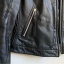 Moda Vintage  International Black Leather Motorcycle Jacket Photo 2