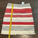 J. McLaughlin  Carmela Short A-Line Striped Skirt with Fringe Size 0 NWT Photo 3