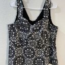 Torrid  Women’s Black & White Lace Print Peplum Top Size 0 Photo 1