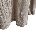 Croft & Barrow  Open Cardigan Women Sweater XL Tan Crochet Open Knit Neutral Photo 8