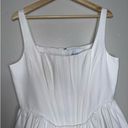 Staud Landscape Corset Mini Dress White Size 12 Babydoll Tulle Skirt Photo 5