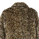 Daytrip  Faux Fur Coat Gray Tan Black Leopard Print Fluffy Women's Size Small Photo 6