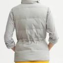 Banana Republic  Down Fill Sleeveless Mock Neck Puffer Vest Jacket Gray Small Photo 1