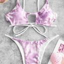 Zaful Pink Tie Dye Bikini Swimsuit Photo 0