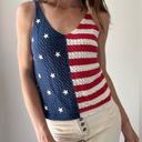 The Moon  & Madison American Flag Knit Tank Top Photo 2