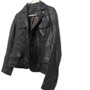 wilson's leather Wilson’s Leather Genuine 100% Leather Black Blazer Jacket Coat Size Medium M Photo 2