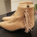 ALLSAINTS 💕💕 Layla Suede Fringe Boots ~ Cognac Sand Brown ~ 38 NWT (No Box) Photo 9