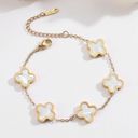 Gold Plated Clover Lucky Bracelet for Women 18K Gold Plated Clover Lucky Photo 1