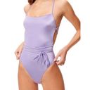 Good American NWT  Shine Barely There One-Piece Swimsuit in Lilac Mist001 Photo 7