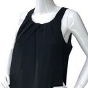 Oleg Cassini  Womens Size 4 Dress Sleeveless Round Neck Pleated Front Black Photo 1