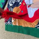 Holiday Time Cow Ugly Christmas Holiday Sweater 3D scarf and snowball Photo 2