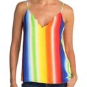 Socialite  Striped Scalloped Rainbow Cami Colorful Top NWOT Size S Photo 0