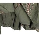 Silkland Olive Green Lined Skirt w Multicolored Embroidered Pattern Wm 6 Photo 3