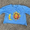 The Moon  and sun blue crop top size small Photo 0