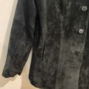 Liz Claiborne  Black Suede Leather Vintage Jacket Sz L Photo 5