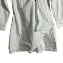 Tanya Taylor  Winnie White Long Sleeve Poplin Wrap Shirt Mini Dress Size 6 Photo 7