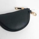 BP  Half Moon Key Chain Pouch Faux Leather Black Photo 1