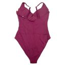 ANDIE  Swim Plum Baia Scoop Neck Cross Strap Back One Piece Swimsuit Sz L NWT Photo 6