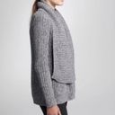 J.Crew  Marled Gray Rib Knit Open Sweater Cardigan Chunky Rib Knit Women’s Small Photo 3