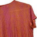 Kirra Pacsun  Orange Pink Knotted Woven Fringe Tassel Tee Shirt Top Size Medium Photo 6