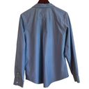 L.L.Bean  Women Cotton Top XL Blue Wrinkle Free Tailored Button Down Officewear Photo 2