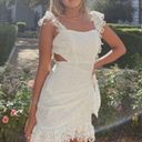 These Three Boutique White scalloped lace embroidered eyelet white cut out dress Photo 2