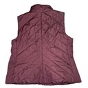 Krass&co NY &  Women's XL Burgundy Mock Neck Puffer Full-Zip Sleeveless Vest Photo 2