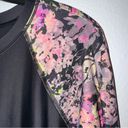 Lululemon  WATERSIDE Relaxed UVP LS Black/ Stencil Blossom Pink Size Large Photo 3