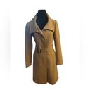 ZARA Women’s 100% Wool High Collar Pea Coat Size Small Fall Winter Gift Photo 3