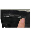 ZARA  Black Jeggings Skinny Jeans w/ Faux Leather Trim Women's Medium Photo 2