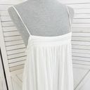 ZARA Flowy Textured Maxi Slip Dress Ivory White Medium Monochrome Stripe Photo 6