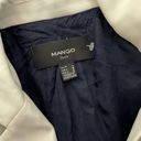 Mango  Suit Colorblock Blazer Jacket One Button Navy Gray Size 8 Photo 6
