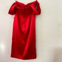 House Of CB  Loretta Red Corset Bustier Satin Draped Off Shoulder Dress NWOT XL Photo 9