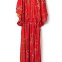 Alexis  Red Cold Shoulder Angia Floral Crepe Maxi Dress Sz S Photo 4