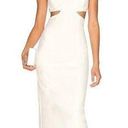 Daisy Misha  Solid White Cut Out Mid-Riff Bustier Midi Dress Size 8 Photo 0