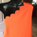 Victoria Beckham  One Shoulder Orange Dress Womens Size‎ L Short A Line Stylish Photo 10