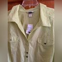 cj banks  green and white striped button up NWT Photo 1