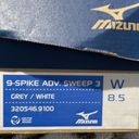 Mizuno  9-spike Advanced Sweep 3 Cleats - Gray White Photo 6