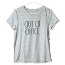 Rae Dunn  Women’s Out of Office Short Sleeve Graphic Tee Sz S Photo 0