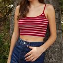 Brandy Melville red + white striped tank top Photo 6