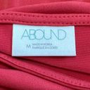 Abound  Womens Casual Top Red 3/4 Sleeve Stretch Ruched Square Neck M New Photo 7