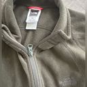 The North Face Women’s Fleece Zip Jacket Medium olive Green FLAWED Photo 2