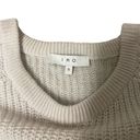 IRO  Lineisy Cold Shoulder Ribbed Knit Sweater Light Beige Alpaca Blend Sz Small Photo 2