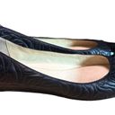 Taryn Rose  Black Pamona Nappa Ballet Flat Size 8M Solid Toe Caps Textured Sides Photo 2