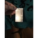 Nine West Sweater Women’s Sz M Teal Cheetah Ribbed Knit Turtleneck Pull Over New Photo 9